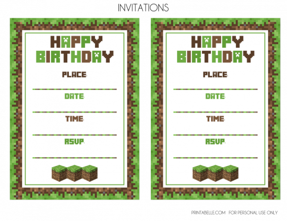 DIY Minecraft Birthday Party
