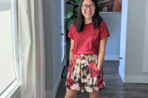 Floral Culottes + T-Shirt Dress