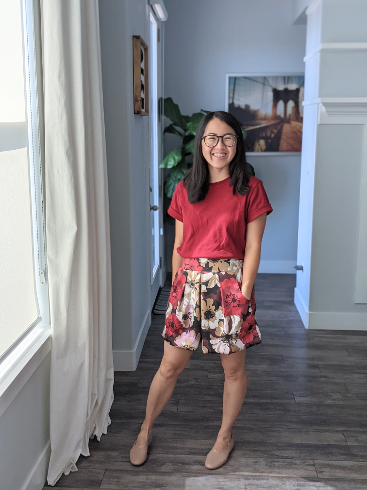 Floral Culottes + T-Shirt Dress