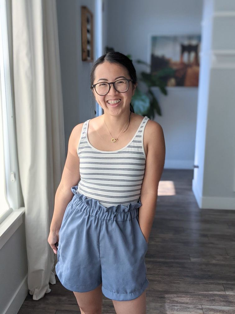 Peppermint Spring Shorts in Tencel Twill