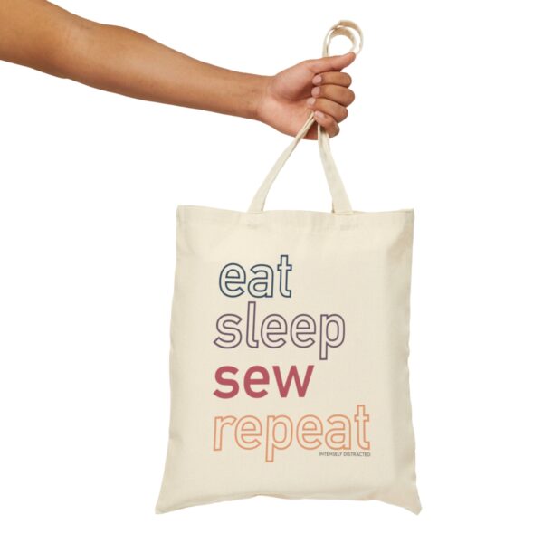 Eat, Sleep, Sew, Repeat. Cotton Tote Bag