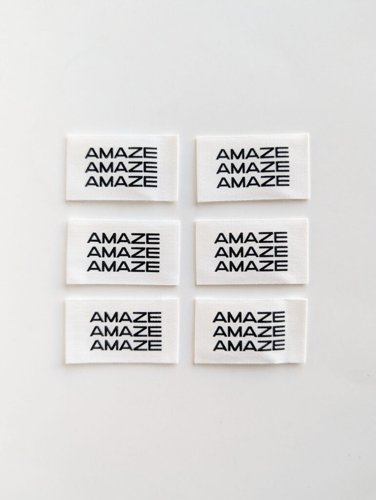 Amaze Amaze Amaze cotton labels